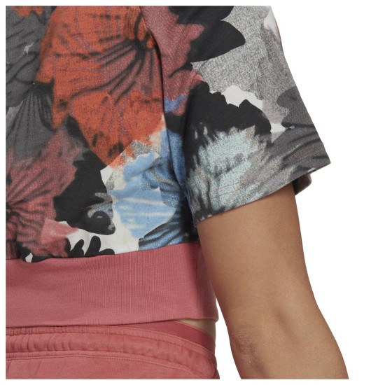 Adidas Γυναικεία κοντομάνικη μπλούζα W AOP Crop